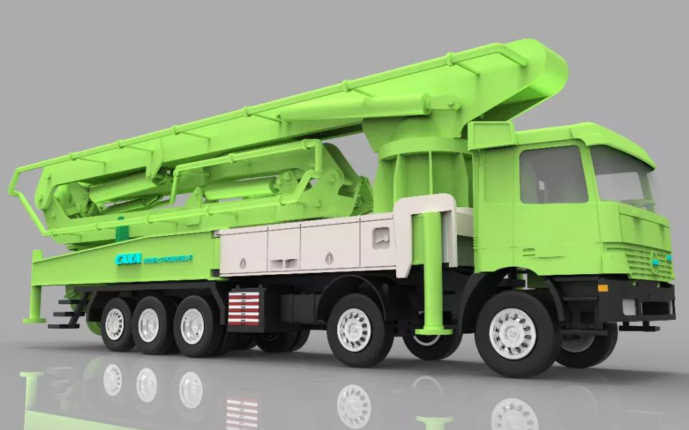 CAXA 3D大賽：工業(yè)組一等獎(jiǎng)-混凝土泵車詳解